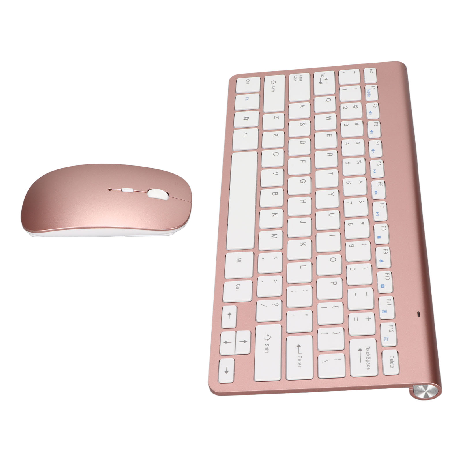 Keyboard Mouse Set, Wireless Keyboard Comfortable Ergonomics For Office Rose Gold